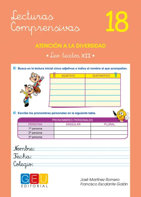 Lecturas Comprensivas 18. Cuaderno de Refuerzo Escolar. 5º de Primaria I Ejercic