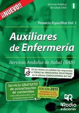 Auxiliares Enfermería 2014 Sas Temario Específico Vol 1