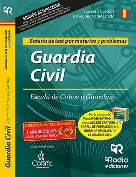 Bateria de Test por Materias y Problemas Escala de Cabos y Guardias Guardia Civil 2015