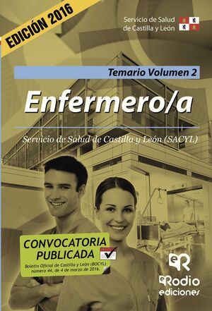 ENFERMERO. TEMARIO. VOLUMEN 2. SERVICIO DE SALUD DE CASTILLA Y LE