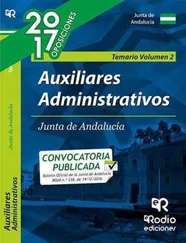 Auxiliares Administrativos de la Junta de Andalucía. Temario Volumen 2.