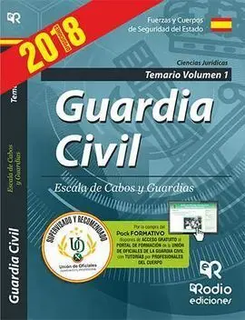 Guardia Civil. Escala de Cabos y Guardias. Temario Volumen 1. Edición 2017