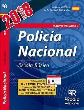 Cuerpo Nacional de Policía. Escala Básica. Temario Vol. 3. Quinta Edición