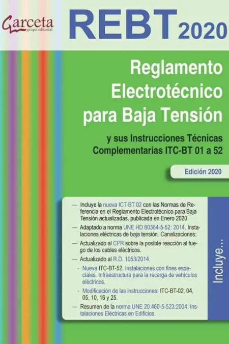 Rebt 2020. Reglamento Electrotecnico para Baja Tensión
