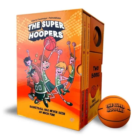 The Super Hoopers Box Set: 2 Books + Basketball Ball