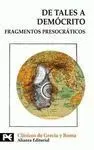 De Tales a Demócrito