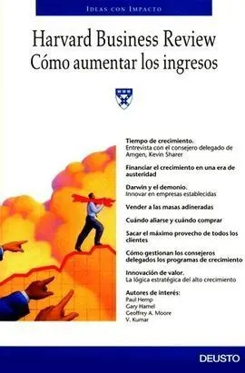 Harvard Business Review Cómo Aumentar los Ingresos