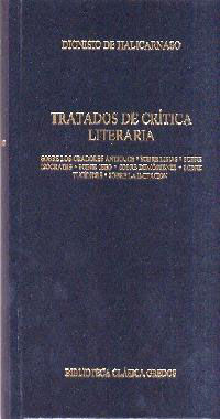 TRATADOS DE CRÍTICA LITERARIA