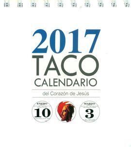 TACO CALENDARIO PORTADA SAGRADO CORAZON 2017 CON PEANA