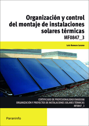 ORGANIZACION Y CONTROL DEL MONTAJE DE INSTALACIONES SOLARES TERMI