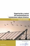 ORGANIZACION CONTROL MANTENIMIENTO INSTALACIONES SOLARES