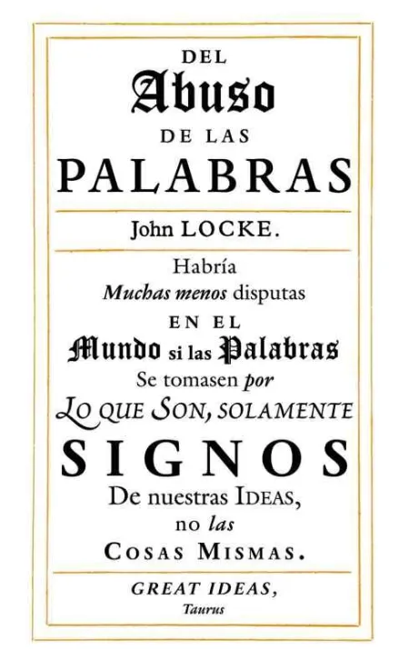Del Abuso de las Palabras (Serie Great Ideas)