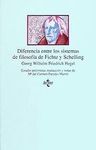 DIFERENCIA ENTRE LOS SISTEMAS DE FILOSOFÍA DE FICHTE Y SCHELLING