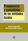 PRESUPUESTOS Y CONTABILIDAD DE LAS ENTIDADES LOCALES