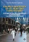 Las Declaraciones en el Derecho Comunitario