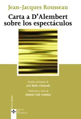 Carta a D Alembert Sobre los Espectáculos