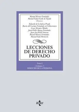 Lecciones de Derecho Privado. Tomo I