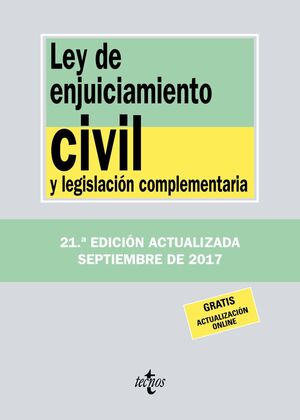 LEY DE ENJUICIAMIENTO CIVIL Y LEGISLACIÓN COMPLEMENTARIA 2017