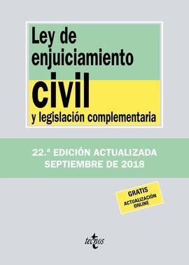 LEY DE ENJUICIAMIENTO CIVIL Y LEGISLACIÓN COMPLEMENTARIA 2018