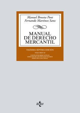MANUAL DE DERECHO MERCANTIL. VOLUMEN II