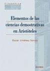 ELEMENTOS DE LAS CIENCIAS DEMOSTRATIVAS EN ARISTÓTELES