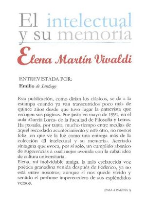 EL INTELECTUAL Y SU MEMORIA