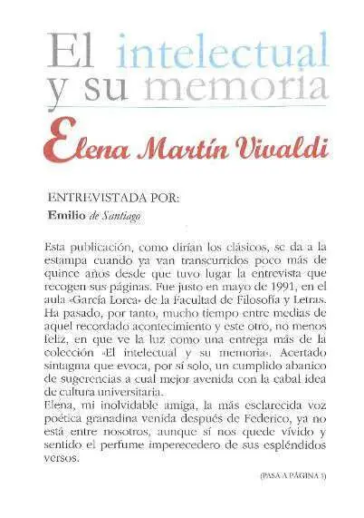 El Intelectual y Su Memoria