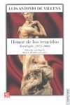 HONOR DE LOS VENCIDOS : ANTOLOGÍA (1972-2006)