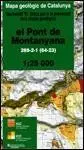 El Pont de Montanyana 289-2-1 (64-23) Mapa Geològic de Catalunya Geotreball Vi