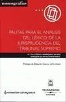 Pautas para el Análisis del Léxico de la Jurisprudencia del Tribunal Supremo