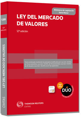 LEY DEL MERCADO DE VALORES (DÚO) 2013