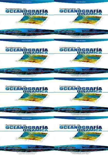 Fundamentos de Oceanía Dinámica.