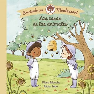 CRECIENDO CON MONTESSORI. LIBRO DE CARTÓN - LAS CASAS DE LOS ANIMALES