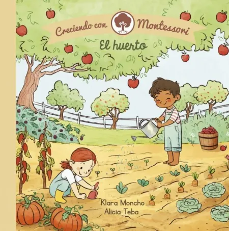 Creciendo con Montessori. Libro de Cartón - el Huerto