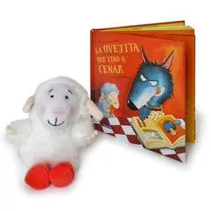 Peluche y Cuento de la Ovejita que Vino a Cenar (La Ovejita que Vino a Cenar. Li
