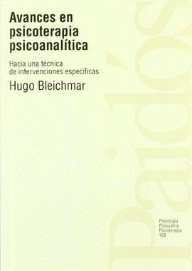 AVANCES EN PSICOTERAPIA PSICOANALITICA