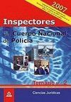 INSPECTORES DEL CUERPO NACIONAL DE POLICÍA. TEMARIO VOLUMEN II. CIENCIAS JURÍDIC