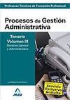 TEMARIO VOL. III PROCESOS DE GESTIÓN ADMINISTRATIVA. PROFESORES TÉCNICOS DE FORMACIÓN PROFESIONAL 20
