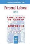 PERSONAL LABORAL DE LA COMUNIDAD DE MADRID. GRUPOS I Y II. TEMARIO GENERAL Y TES