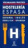 Vocabulario Hostelería Inglés-Español