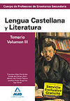 TEMARIO III LENGUA CASTELLANA Y LITERATURA
