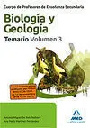 Cuerpo de Profesores de Enseñanza Secundaria. Biología y Geología. Temario. Volu