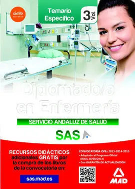 Temario Especifico Vol. 3 Diplomado en Enfermeria Servicio Andaluz de Salud 2014