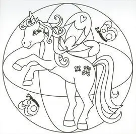 Mandalas de Unicornios para Colorear