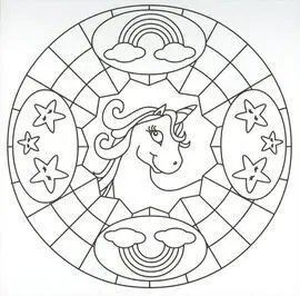 Mandalas de Unicornios para Colorear
