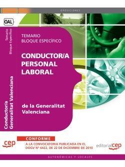 CONDUCTOR /A PERSONAL LABORAL DE LA GENERALITAT VALENCIANA. TEMAR