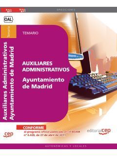 AUXILIARES ADMINISTRATIVOS. AYUNTAMIENTO DE MADRID. TEMARIO