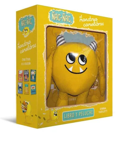 Ñac-Ñac, el Monstruo Comelibros. Libro y Peluche