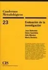 Cuaernos Metodológicos 23. Evaluación de la Investigación