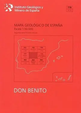 Mapa Geológico de España, e 1:50. 000. Hoja 778, Don Benito